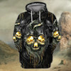FUNSTUFFPRINT Skull 1 - Full Print      3D Hoodie and Zip Hoodie
