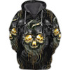 FUNSTUFFPRINT Skull 1 - Full Print      3D Hoodie and Zip Hoodie