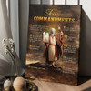 Ten Commandments Of God Canvas Wall Art - Christian Wall Posters - Religious Wall Decor