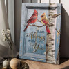 Male And Female Cardinals Tree Branch I Am Always With You Canvas Wall Art - Christian Wall Posters - Religious Wall Decor