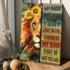 Lion Of Judah Sunflower Wreath Way Maker Miracle Worker Canvas Wall Art - Christian Wall Posters - Religious Wall Decor