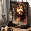 Jesus Take My Hand Wooden Cross Canvas Wall Art - Christian Wall Posters - Religious Wall Decor