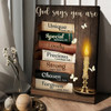 God Says You Are Canvas - Antique Book Beautiful Night Painting Canvas Posters - Christian Wall Posters - Religious Wall Decor