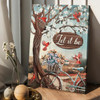 Bicycle Drawing Flower Basket Cardinals Canvas - Let It Be Canvas Posters - Christian Wall Posters - Religious Wall Decor