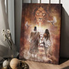 Beautiful Girl Walking With Jesus Canvas Posters - Christian Wall Posters - Religious Wall Decor