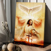 Beautiful Dove Pray For Healing Jesus's Hand Cross Canvas Posters - Christian Wall Posters - Religious Wall Decor