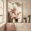 A Dove On His Hand Jesus Canvas Posters - Christian Wall Posters - Religious Wall Decor