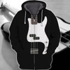 FUNSTUFFPRINT Bass Guitar 3D Full Print 196  3D Hoodie and Zip Hoodie
