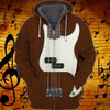 FUNSTUFFPRINT  BASS GUITAR - NA93   3D Hoodie and Zip Hoodie