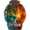 FUNSTUFFPRINT  The King Lion - 3D Full Print   3D Hoodie and Zip Hoodie