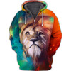 FUNSTUFFPRINT  Rainbow Lion - 3D Full Print    3D Hoodie and Zip Hoodie