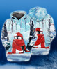 FUNSTUFFPRINT Winter Penguins 3D Full Print  3D Hoodie and Zip Hoodie