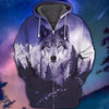 FUNSTUFFPRINT  Full Print - Wolf    3D Hoodie and Zip Hoodie