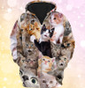 FUNSTUFFPRINT   FULL PRINT-CAT   3D Hoodie and Zip Hoodie