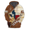 FUNSTUFFPRINT Eagle Texas 2     3D Hoodie and Zip Hoodie