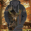 FUNSTUFFPRINT   Deer Hunting - 3D Full Print    3D Hoodie and Zip Hoodie
