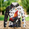 FUNSTUFFPRINT  Rooster 889 - 3D Full Print   3D Hoodie and Zip Hoodie