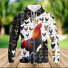 FUNSTUFFPRINT  Rooster 889 - 3D Full Print   3D Hoodie and Zip Hoodie