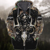 FUNSTUFFPRINT  Skull - Deer Hunting    3D Hoodie and Zip Hoodie