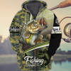 FUNSTUFFPRINT  Bass Fishing - Full Print   3D Hoodie and Zip Hoodie