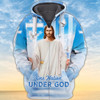 FUNSTUFFPRINT  One Nation Under God Christian Gift    3D Hoodie and Zip Hoodie