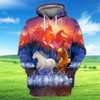 FUNSTUFFPRINT  Horse 0001 - Full Print   3D Hoodie and Zip Hoodie
