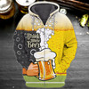 FUNSTUFFPRINT  BEER -  Full Print   3D Hoodie and Zip Hoodie