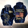 FUNSTUFFPRINT Normal Isn't Coming Back Jesus Is 3D Hoodie and Zip Hoodie