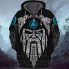 FUNSTUFFPRINT Viking  Full Print Tad  3D Hoodie and Zip Hoodie
