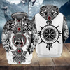 FUNSTUFFPRINT  Viking  Full Print Tad 03  3D Hoodie and Zip Hoodie