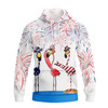 FUNSTUFFPRINT Independence Day Is Coming Flamingo  3D Hoodie and Zip Hoodie