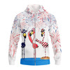FUNSTUFFPRINT Independence Day Is Coming Flamingo  3D Hoodie and Zip Hoodie
