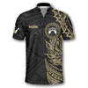 Custom Golden Tribal Custom Bowling Jerseys for Men, Perfect Shirt for Bowling Lover, Bowling Jersey Shirt