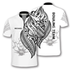 Custom White Tribal Custom Bowling Jerseys for Men, Custom Name Team Bowling Shirt