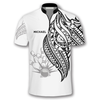 Custom White Tribal Custom Bowling Jerseys for Men, Custom Name Team Bowling Shirt