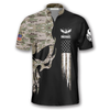 Custom Skull Camouflage Custom Billiard Jerseys for Men, Idea Gift for Billiard Player, Skull Shirt