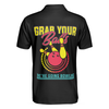 Bowling Men Polo Shirt - Black Bowling, Grab Your Balls We're Going Bowling Polo Shirt For Men - Perfect Gift For Friend, Family, Bowling Lovers