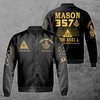 Customize Lodge Name and Number Freemasonry 357 Prince Hall Masonic Symbol Unisex Bomber Jacket S-5XL