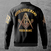 Customize Lodge Name and Number Freemasonry 357 PHA Masonic Symbol Unisex Bomber Jacket S-5XL