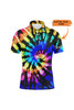 Custom Golf Men Polo Shirt - Custom Name Tie Dye Pattern Apparel - Personalized Gift For Golf Lover, Men, Husband, Team, Boyfriend