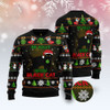 FUNSTUFFPRINT Black Cat Be Jolly Ugly Christmas Sweater, Christmas Cat Ugly Sweater, Ugly Cat Xmas Sweater Ugly  Sweater