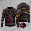 FUNSTUFFPRINT Breast Cancer Christmas Tree Ugly Christmas Sweater, Xmas Tree Sweater, Christmas Sweater Ugly  Sweater