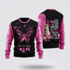 FUNSTUFFPRINT Breast Cancer Warrior Ugly Christmas Sweater – Christmas Gifts For Survivors Ugly  Sweater