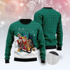 FUNSTUFFPRINT Bulldog Sleigh Ugly Christmas Sweater, Dog Ugly Christmas Sweater, Ugly Dog Sweaters Ugly  Sweater