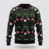FUNSTUFFPRINT Flamingo Flalala Ugly Christmas Sweater – Sweater Gifts For Pet Lover Ugly  Sweater