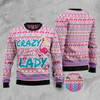 FUNSTUFFPRINT Flamingo Pink Flamingo Lady Ugly Christmas Sweater, Christmas Sweater, Ugly Sweater, Funny Xmas Sweaters Ugly  Sweater