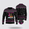 FUNSTUFFPRINT Funny Flamingo Flocking Around The Christmas Tree Ugly Christmas Sweater – Sweater Gifts For Pet Lover Ugly  Sweater