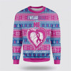 FUNSTUFFPRINT I Wear Pink For Me Breast Cancer Awareness Ugly Christmas Sweater – Christmas Gifts For Survivors Ugly  Sweater