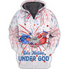 FUNSTUFFPRINT Independence Day Is Coming Crochet One Nation Under God  3D Hoodie and Zip Hoodie