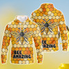 FUNSTUFFPRINT Bee Amazing  3D Hoodie and Zip Hoodie
